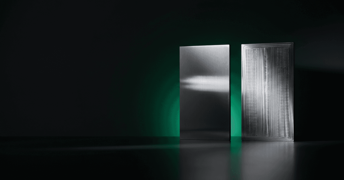Two identical plates under the same light: one blank, the other engraved edge to edge. The same event, with and without the evidence.